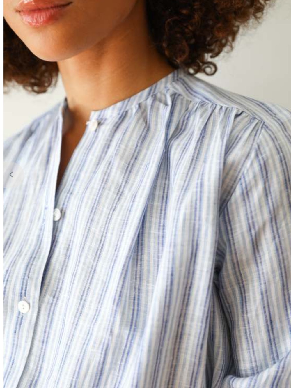 Mille Resort & Travel Florian linen top in Montauk stripe sz large